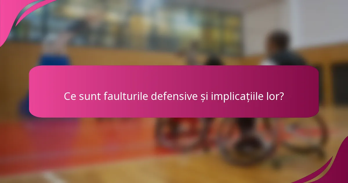 Ce sunt faulturile defensive și implicațiile lor?