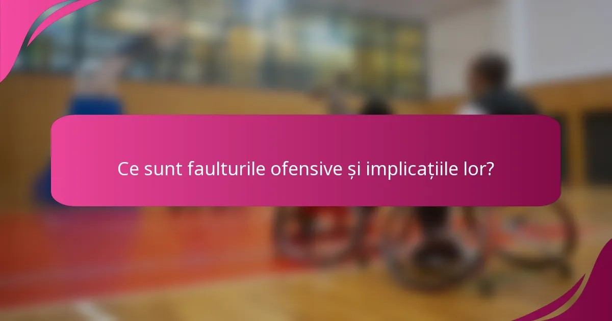 Ce sunt faulturile ofensive și implicațiile lor?