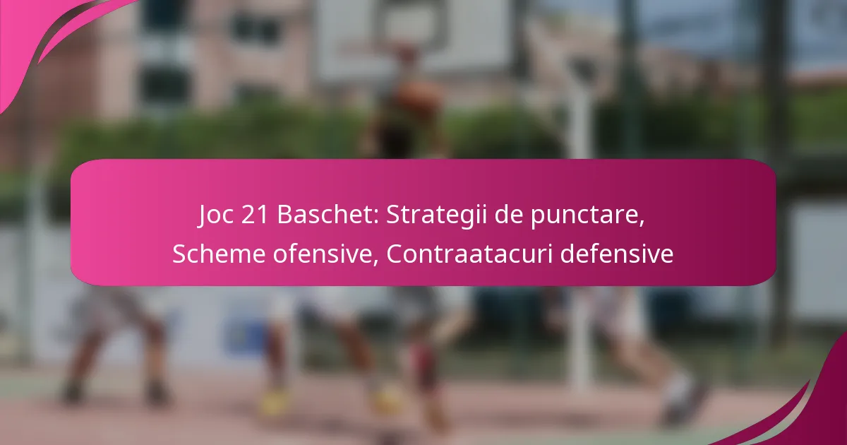 Joc 21 Baschet: Strategii de punctare, Scheme ofensive, Contraatacuri defensive