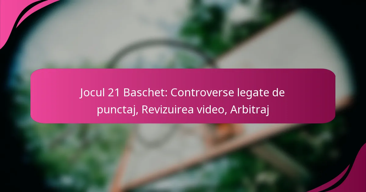 Jocul 21 Baschet: Controverse legate de punctaj, Revizuirea video, Arbitraj